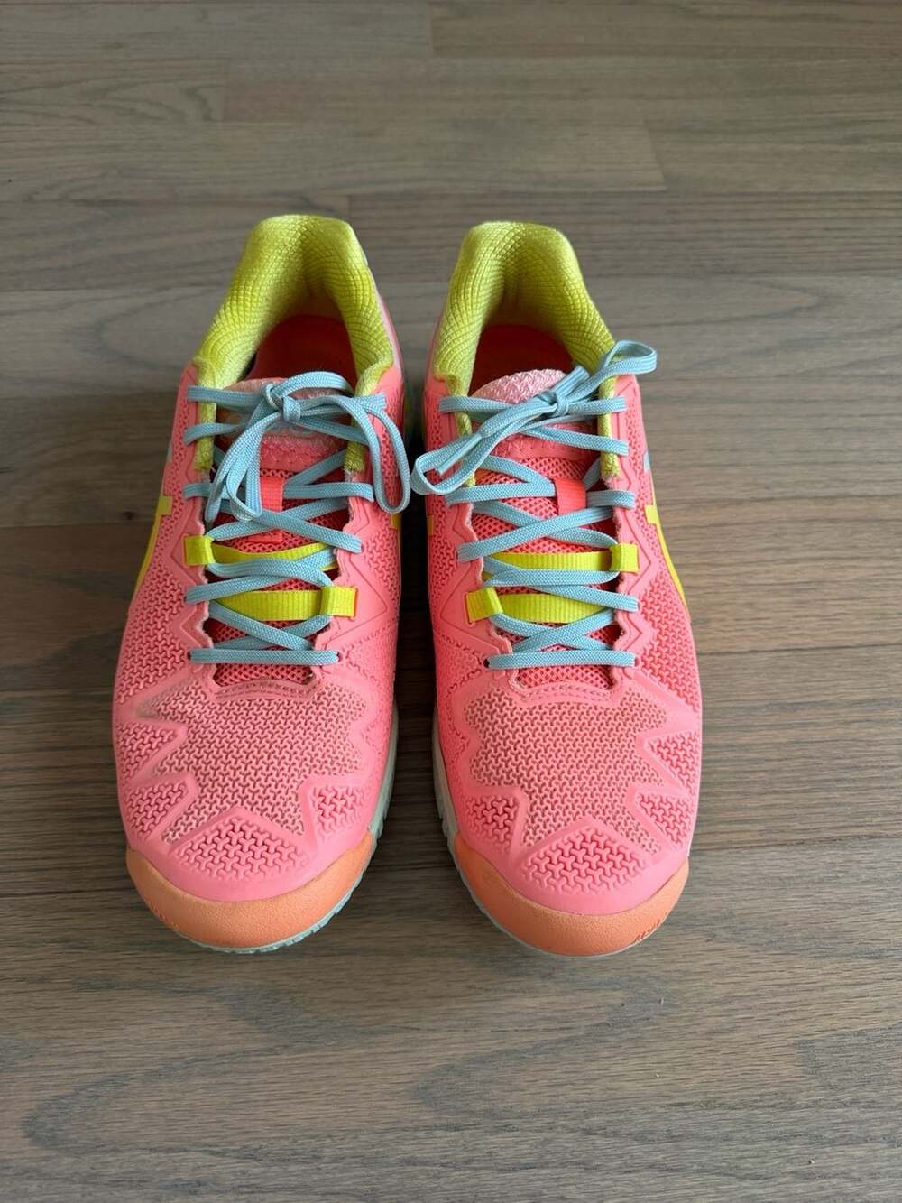 Asics Gel-Resolution 8 Women's Tennis Shoes Sun Coral/Sour Yuzu - Picture 4 of 10